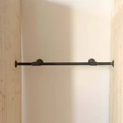 Bøjlestang MAJA sort med hylde - Bestil på specialmål (hylden er ikke vist på billedet)