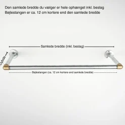 Bøjlestang SARA sølv med messing