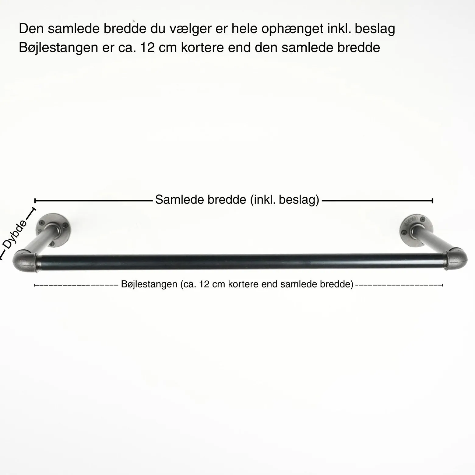 Bøjlestang SARA sort
