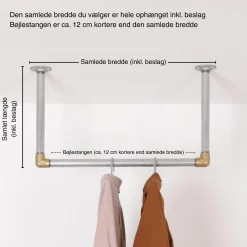 Bøjlestang WILLIAM sølv med messing