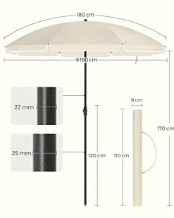 Conor parasol - Beige