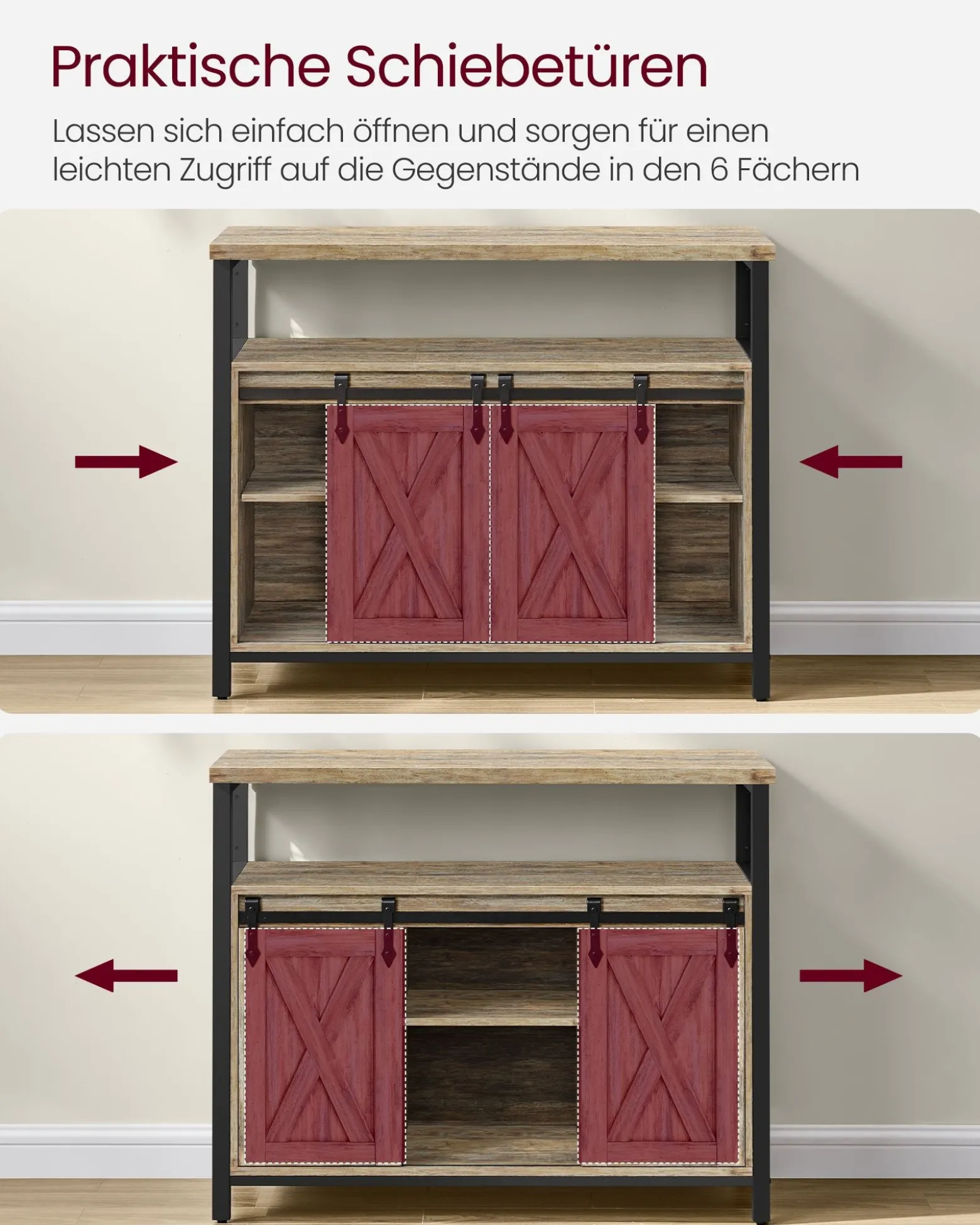 Diane opbevaringsskab/kommode - Brun