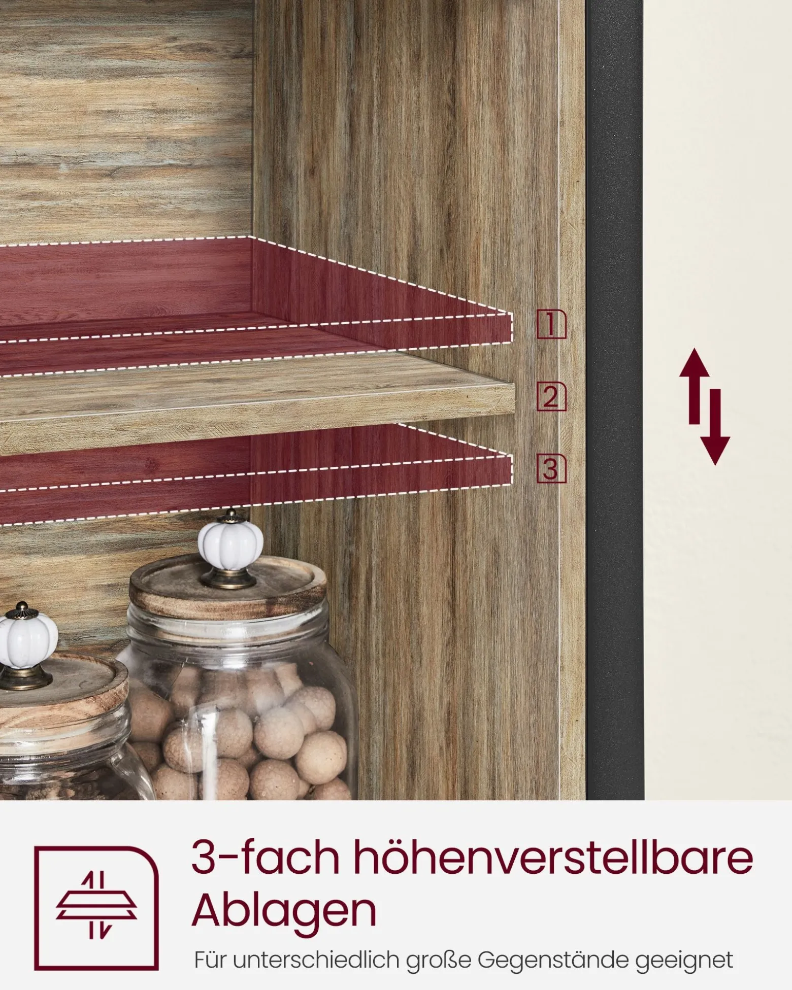 Diane opbevaringsskab/kommode - Brun
