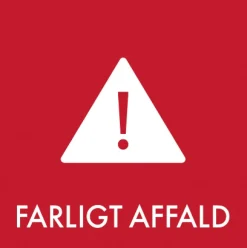 Farligt affald - Klistermærke til affaldssortering