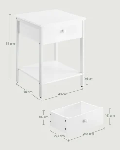 Felix senge- og sidebord - Hvid