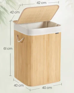 Flora vasketøjskurv - Bambus
