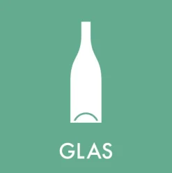 Glas - Klistermærke til affaldssortering
