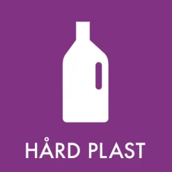 Hård plast - Klistermærke til affaldssortering
