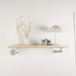 Hyldeknægte ELLA sølv med hylde (30 cm dybde)