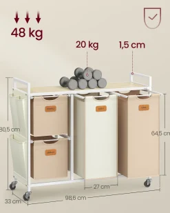 Jennifer vasketøjskurv - Beige