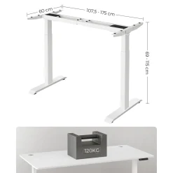 Leo skrivebord - Hvid