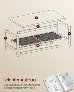 Malthe sofabord - Eg beige