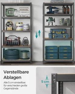 Milo værkstedsreol - Sort/MDF plader