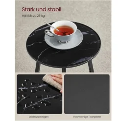 Nora senge- og sidebord - Sort