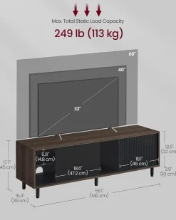 Oscar tv-bord - Brun