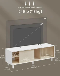 Oscar tv-bord - Hvid