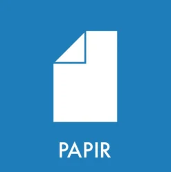 Papir - Klistermærke til affaldssortering