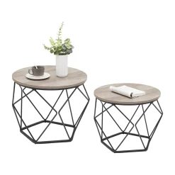 Sofia sengebord/sofabord/sidebord - 2 stk.- Grå