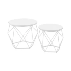 Sofia sengebord/sofabord/sidebord - 2 stk.- Hvid