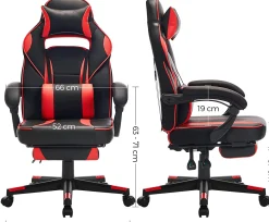 Torino gamingstol - Sort/rød