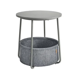 William senge- og sidebord - Grå/grå kurv