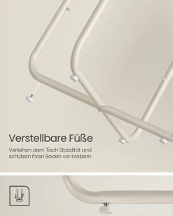William senge- og sidebord - Hvid/hvid kurv