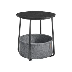 William senge- og sidebord- Sort/grå kurv