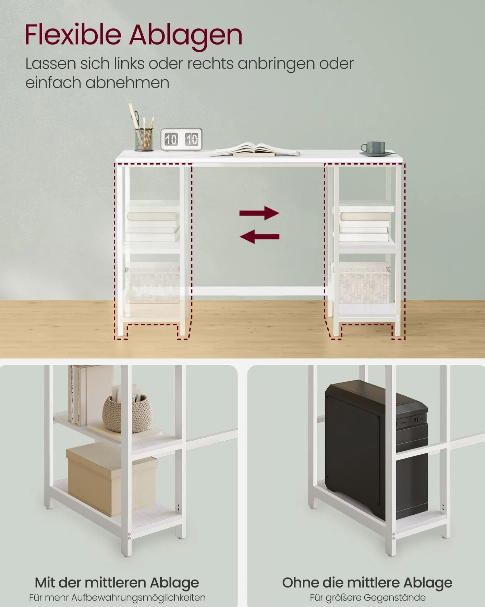 Zurich skrivebord - Hvid
